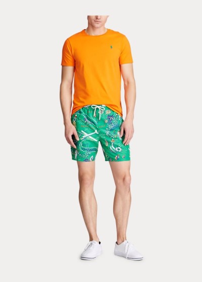 Short de Baño Polo Ralph Lauren Hombre Verdes Multicolor - 5½-Inch Traveler - COYML9873